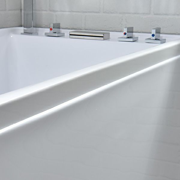 Modern Stand Alone White Bath Acrylic Rectangular Soaking Bathtub Clearhalo 'Bathroom Remodel & Bathroom Fixtures' 'Bathtubs' 'Home Improvement' 'home_improvement' 'home_improvement_bathtubs' 'Showers & Bathtubs' 1200x1200_5662e0f1-267b-4bcf-80bf-80d00e70718f