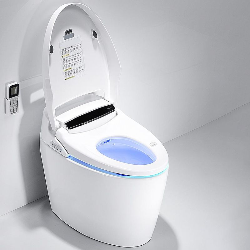 Contemporary White Floor Standing Bidet with Heated Seat and Remote Control Included Clearhalo 'Bathroom Remodel & Bathroom Fixtures' 'Bidets' 'Home Improvement' 'home_improvement' 'home_improvement_bidets' 'Toilets & Bidets' 1200x1200_56699675-c3c8-4daf-86a5-1d02c88adab6
