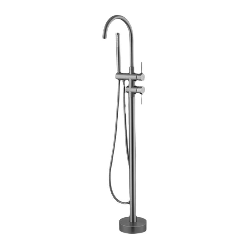 Traditional Style Freestanding Tub Filler Floor Mount Copper Freestanding Tub Filler Clearhalo 'Bathroom Remodel & Bathroom Fixtures' 'Bathtub Faucets' 'bathtub_faucets' 'Home Improvement' 'home_improvement' 'home_improvement_bathtub_faucets' 1200x1200_568cff44-b8d8-41e2-bd7d-5d9dcf06970c
