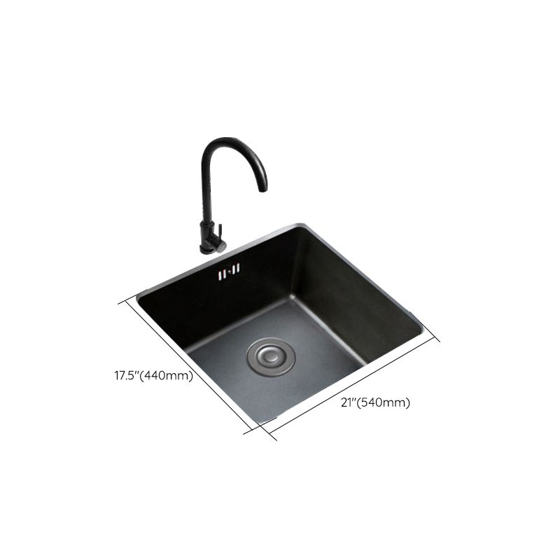 Black Stainless Steel Sink Single Bowl Undermount Sink with Basket Strainer Clearhalo 'Home Improvement' 'home_improvement' 'home_improvement_kitchen_sinks' 'Kitchen Remodel & Kitchen Fixtures' 'Kitchen Sinks & Faucet Components' 'Kitchen Sinks' 'kitchen_sinks' 1200x1200_5690bd35-12bf-4caa-8456-99d1a8da1c65