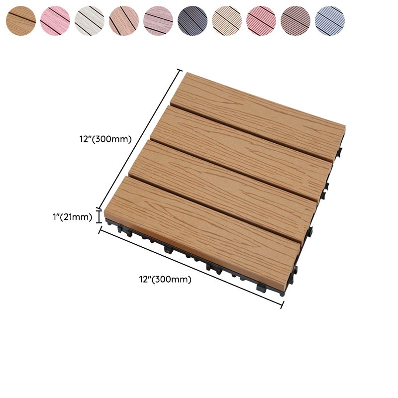 Interlocking Decking Tiles Waterproof Decking Tiles for Indoor and Outdoor Clearhalo 'Home Improvement' 'home_improvement' 'home_improvement_outdoor_deck_tiles_planks' 'Outdoor Deck Tiles & Planks' 'Outdoor Flooring & Tile' 'Outdoor Remodel' 'outdoor_deck_tiles_planks' 1200x1200_569ec785-fa80-4427-9528-651fe5fbf3e9