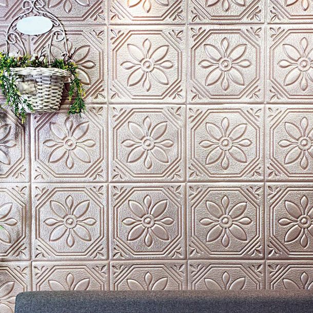 Modern Wall Panel Floral 3D Print Peel and Stick Waterproof Wall Panels Clearhalo 'Flooring 'Home Improvement' 'home_improvement' 'home_improvement_wall_paneling' 'Wall Paneling' 'wall_paneling' 'Walls & Ceilings' Walls and Ceiling' 1200x1200_569f6c7d-dc11-4271-a41a-37d8b50eae28