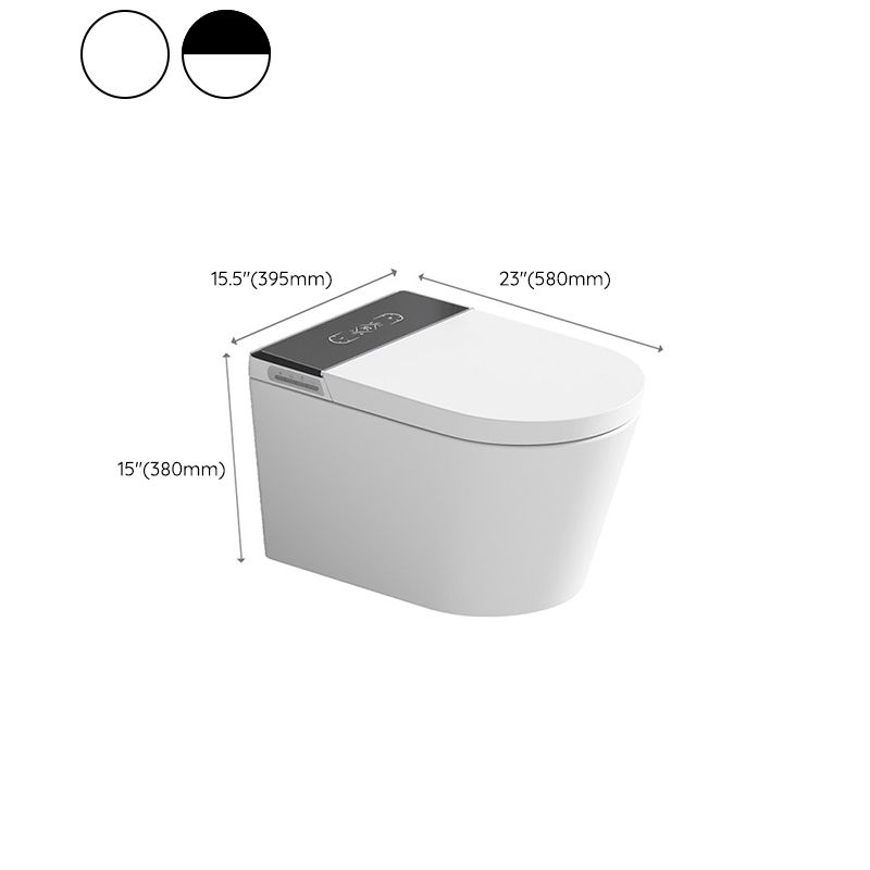 Elongated Wall Mounted Bidet Antimicrobial Smart Bidet with Heated Seat and Dryer Clearhalo 'Bathroom Remodel & Bathroom Fixtures' 'Bidets' 'Home Improvement' 'home_improvement' 'home_improvement_bidets' 'Toilets & Bidets' 1200x1200_569fbc13-5dd9-4ca7-b9e3-95c897e7e6a2