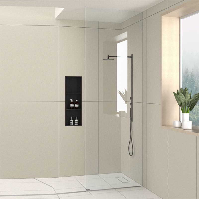 Glass Shower Door Simple One-line Transparent Shower Bath Door Clearhalo 'Bathroom Remodel & Bathroom Fixtures' 'Home Improvement' 'home_improvement' 'home_improvement_shower_tub_doors' 'Shower and Tub Doors' 'shower_tub_doors' 'Showers & Bathtubs' 1200x1200_56a15d88-1f0e-4c85-9881-1ac721380b2c