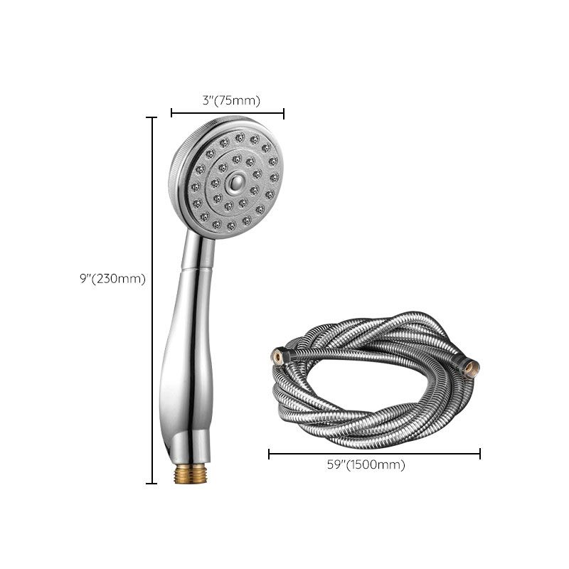 Contemporary Shower Head Metal Handheld Shower Head with Adjustable Water Flow Clearhalo 'Bathroom Remodel & Bathroom Fixtures' 'Home Improvement' 'home_improvement' 'home_improvement_shower_heads' 'Shower Heads' 'shower_heads' 'Showers & Bathtubs Plumbing' 'Showers & Bathtubs' 1200x1200_56a43c9d-fee2-4290-8771-f202704da1d5