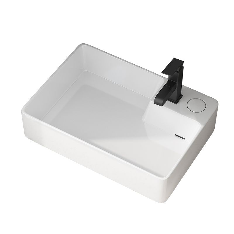 Modern Vessel Bathroom Sink Rectangular Porcelain with Overflow and Faucet Basin Sink Clearhalo 'Bathroom Remodel & Bathroom Fixtures' 'Bathroom Sinks & Faucet Components' 'Bathroom Sinks' 'bathroom_sink' 'Home Improvement' 'home_improvement' 'home_improvement_bathroom_sink' 1200x1200_56a45570-16b4-4fe6-8745-0e3b623ca5b2