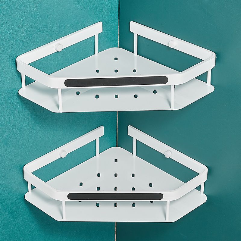 Matte White 3-Piece Modern Bathroom Accessory Set, Bath Shelf Clearhalo 'Bathroom Hardware Sets' 'Bathroom Hardware' 'Bathroom Remodel & Bathroom Fixtures' 'bathroom_hardware_sets' 'Home Improvement' 'home_improvement' 'home_improvement_bathroom_hardware_sets' 1200x1200_56a95775-504f-44bf-bdb8-af2099c1af71