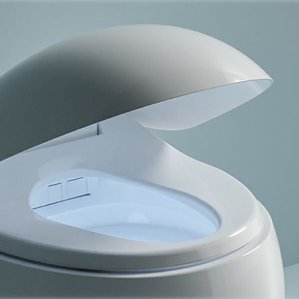 Round Smart Floor Standing Ceramic Bidet in White with Foot Sensor Clearhalo 'Bathroom Remodel & Bathroom Fixtures' 'Bidets' 'Home Improvement' 'home_improvement' 'home_improvement_bidets' 'Toilets & Bidets' 1200x1200_56aed588-6e61-4c12-b36d-ca83265ce02a