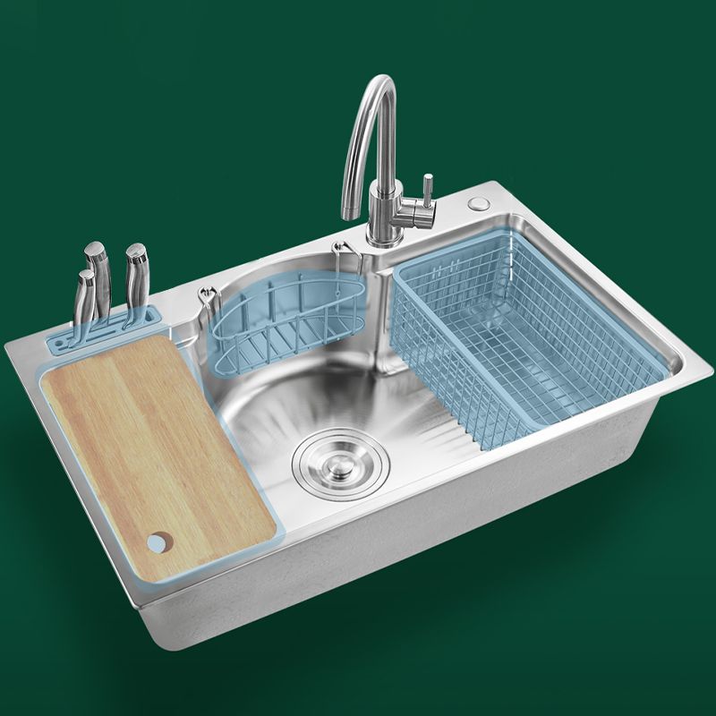 Modern Style Kitchen Sink Dirt Resistant Drop-In Kitchen Sink Clearhalo 'Home Improvement' 'home_improvement' 'home_improvement_kitchen_sinks' 'Kitchen Remodel & Kitchen Fixtures' 'Kitchen Sinks & Faucet Components' 'Kitchen Sinks' 'kitchen_sinks' 1200x1200_56b0f90f-a1a7-47bd-87ff-f229bdda4f9f