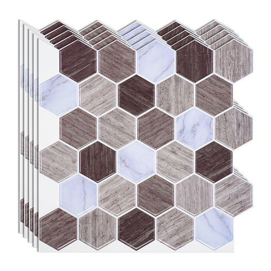 Peel & Stick Mosaic Tile Plastic Stain Resistant Plastic Peel & Stick Tile 180-Pack Clearhalo 'Flooring 'Home Improvement' 'home_improvement' 'home_improvement_peel_stick_blacksplash' 'Peel & Stick Backsplash Tile' 'peel_stick_blacksplash' 'Walls & Ceilings' Walls and Ceiling' 1200x1200_56b6fd4f-c3c4-4985-8612-4bb72689e0bf