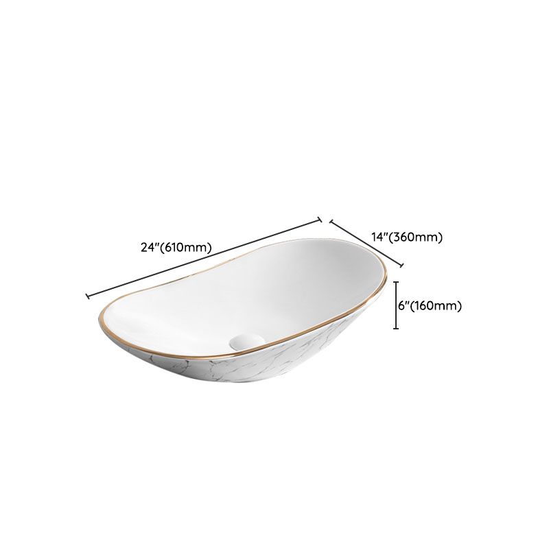 Modern Vessel Lavatory Sink Rectangular Porcelain Shut-Off Valve Included Bathroom Sink Clearhalo 'Bathroom Remodel & Bathroom Fixtures' 'Bathroom Sinks & Faucet Components' 'Bathroom Sinks' 'bathroom_sink' 'Home Improvement' 'home_improvement' 'home_improvement_bathroom_sink' 1200x1200_56e214df-1b88-40d9-85ab-5480c64f3d37