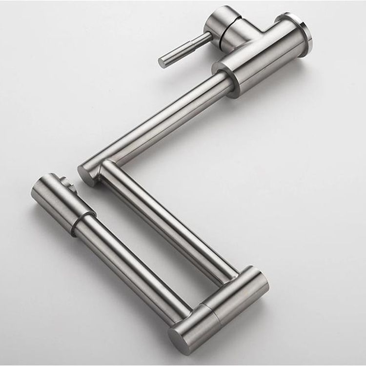 Modern Kitchen Faucet Single Lever Handle Swivel Stainless Steel Pot Filler Clearhalo 'Home Improvement' 'home_improvement' 'home_improvement_kitchen_faucets' 'Kitchen Faucets' 'Kitchen Remodel & Kitchen Fixtures' 'Kitchen Sinks & Faucet Components' 'kitchen_faucets' 1200x1200_570cfc97-9751-48e6-aead-1adb61dc0d5e