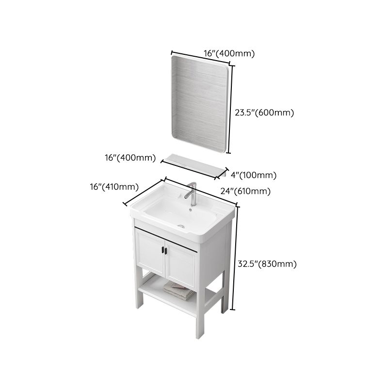 Freestanding Bathroom Sink Vanity Glam Single-Sink Bathroom Vanity Clearhalo 'Bathroom Remodel & Bathroom Fixtures' 'Bathroom Vanities' 'bathroom_vanities' 'Home Improvement' 'home_improvement' 'home_improvement_bathroom_vanities' 1200x1200_571ceedc-956a-4899-a11a-0fa8a22b2b3e