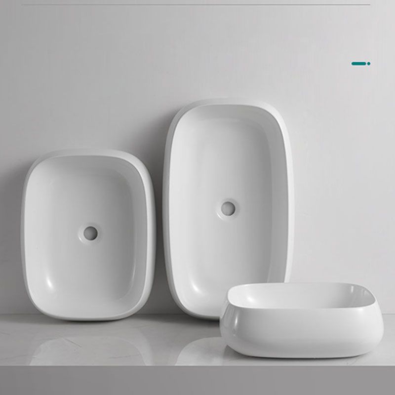 Porcelain Vessel Lavatory Sink Rectangular Shape Bathroom Sink Clearhalo 'Bathroom Remodel & Bathroom Fixtures' 'Bathroom Sinks & Faucet Components' 'Bathroom Sinks' 'bathroom_sink' 'Home Improvement' 'home_improvement' 'home_improvement_bathroom_sink' 1200x1200_5726edf9-9a81-4cd2-90e5-09741c14f49b