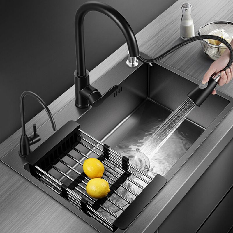 Classic Style Kitchen Sink Stainless Steel Kitchen Sink with Soap Dispenser Clearhalo 'Home Improvement' 'home_improvement' 'home_improvement_kitchen_sinks' 'Kitchen Remodel & Kitchen Fixtures' 'Kitchen Sinks & Faucet Components' 'Kitchen Sinks' 'kitchen_sinks' 1200x1200_57284f34-3665-4a39-88ef-6fbd8540b6d0