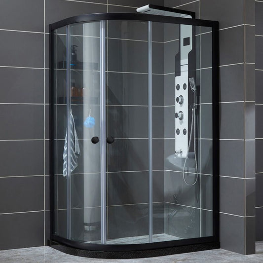 Modern Style Stainless Steel Frame Folding Tempered Glass Shower Screen Clearhalo 'Bathroom Remodel & Bathroom Fixtures' 'Home Improvement' 'home_improvement' 'home_improvement_shower_tub_doors' 'Shower and Tub Doors' 'shower_tub_doors' 'Showers & Bathtubs' 1200x1200_572ca103-5777-494e-af7e-266a0b65c1b8