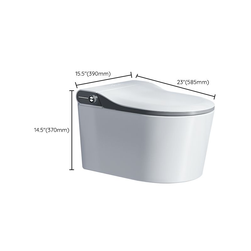 Warm Air Dryer Bidet White Ceramic Wall-Mounted Heated Seat Elongated Clearhalo 'Bathroom Remodel & Bathroom Fixtures' 'Bidets' 'Home Improvement' 'home_improvement' 'home_improvement_bidets' 'Toilets & Bidets' 1200x1200_572d9aff-3c6a-4558-accf-8c6eb05b5fc1
