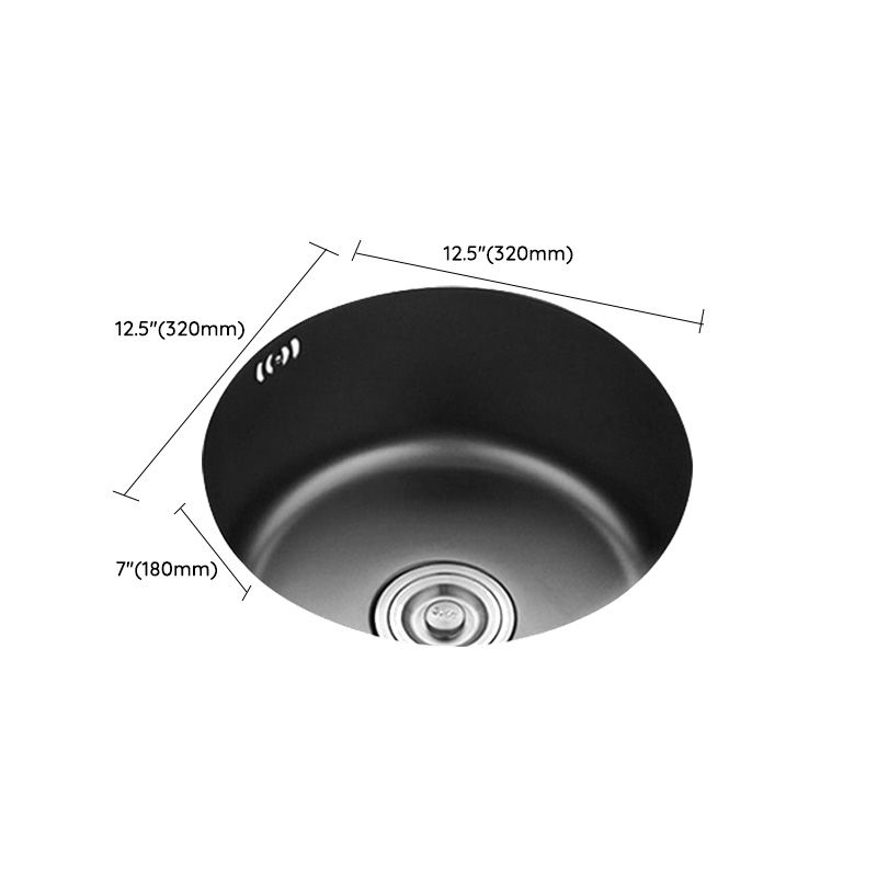 Single Bowl Kitchen Sink Stainless Steel Round Sink with Drain Assembly Clearhalo 'Home Improvement' 'home_improvement' 'home_improvement_kitchen_sinks' 'Kitchen Remodel & Kitchen Fixtures' 'Kitchen Sinks & Faucet Components' 'Kitchen Sinks' 'kitchen_sinks' 1200x1200_572f68d8-c312-4169-bef3-3749c40959ed