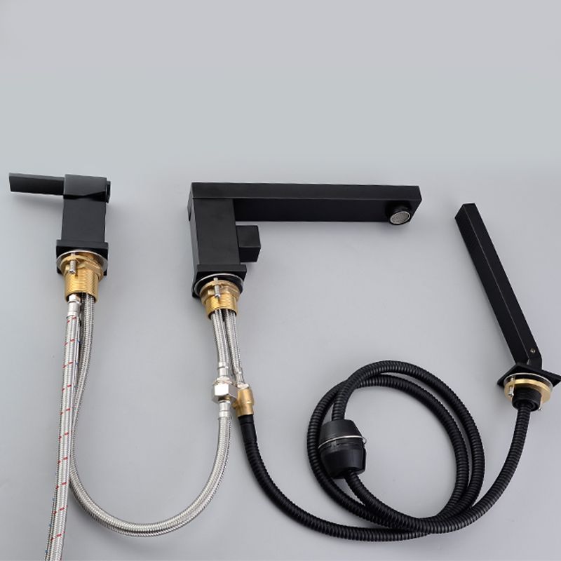 Modern Deck Mounted Low Arc Roman Tub Faucet Copper Roman Tub Faucet Set Clearhalo 'Bathroom Remodel & Bathroom Fixtures' 'Bathtub Faucets' 'bathtub_faucets' 'Home Improvement' 'home_improvement' 'home_improvement_bathtub_faucets' 1200x1200_5734050d-8179-468f-81fa-10752c56df7b