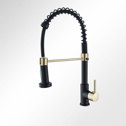 Modern Farmhouse Spring Spout One Lever Kitchen Faucet High Arch Water Filler Clearhalo 'Home Improvement' 'home_improvement' 'home_improvement_kitchen_faucets' 'Kitchen Faucets' 'Kitchen Remodel & Kitchen Fixtures' 'Kitchen Sinks & Faucet Components' 'kitchen_faucets' 1200x1200_5744aae1-7da0-4b12-b498-3cb75d3ebcd9