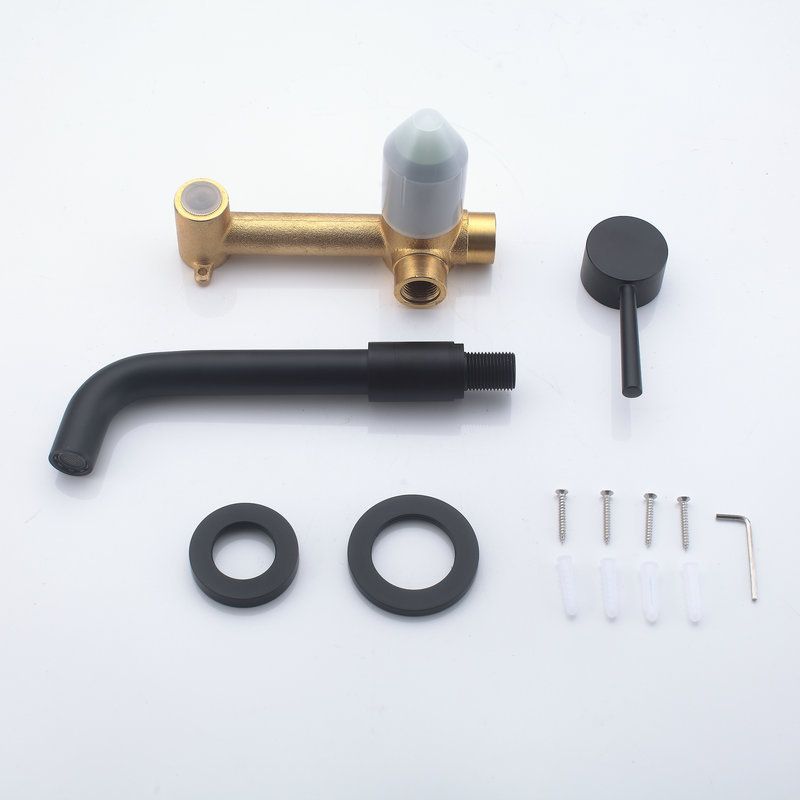 Wall Mounted Faucet Glam Style Vessel Sink Bathroom Faucet with Lever Handle Clearhalo 'Bathroom Remodel & Bathroom Fixtures' 'Bathroom Sink Faucets' 'Bathroom Sinks & Faucet Components' 'bathroom_sink_faucets' 'Home Improvement' 'home_improvement' 'home_improvement_bathroom_sink_faucets' 1200x1200_5750e7a2-bec2-436f-8693-225d6a18d1f4