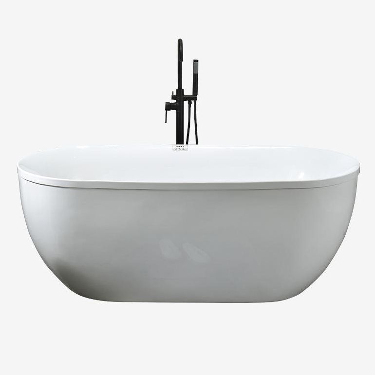 Antique Finish Oval Stand Alone Bathtub Soaking Modern Bath Tub(Board not Included) Clearhalo 'Bathroom Remodel & Bathroom Fixtures' 'Bathtubs' 'Home Improvement' 'home_improvement' 'home_improvement_bathtubs' 'Showers & Bathtubs' 1200x1200_575f88ae-5869-4117-9f2c-4ce08fc9ebd3