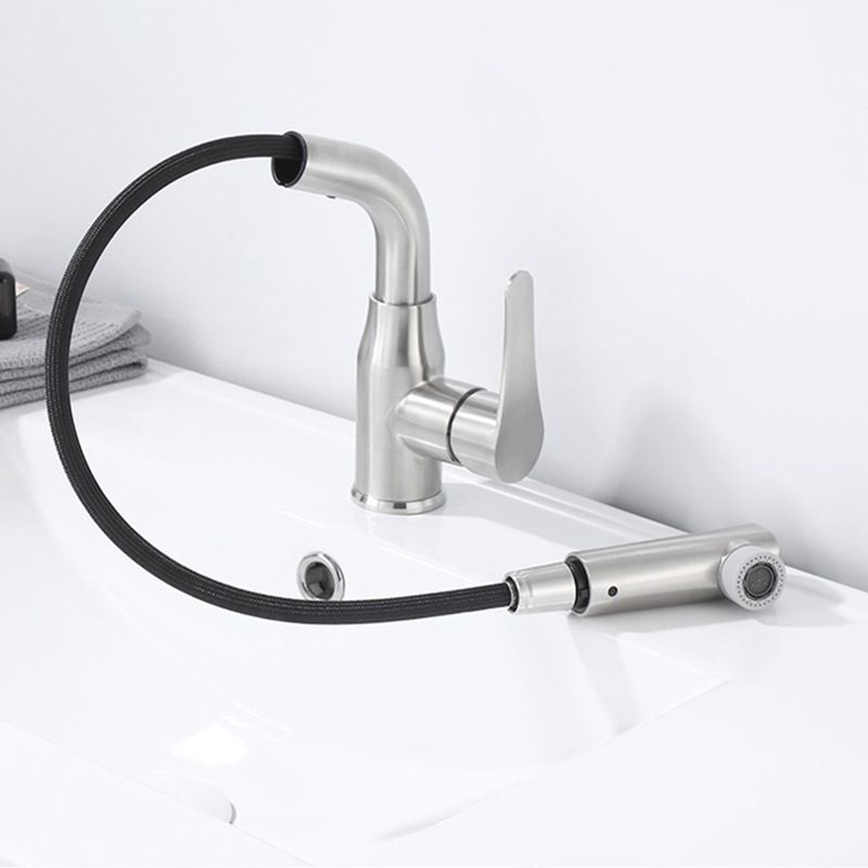 Modern 1-Handle Bathroom Sink Faucet Circular Vessel Sink Faucet Stainless Steel Clearhalo 'Bathroom Remodel & Bathroom Fixtures' 'Bathroom Sink Faucets' 'Bathroom Sinks & Faucet Components' 'bathroom_sink_faucets' 'Home Improvement' 'home_improvement' 'home_improvement_bathroom_sink_faucets' 1200x1200_577f54f4-06ac-4945-9da7-95b131cffa34