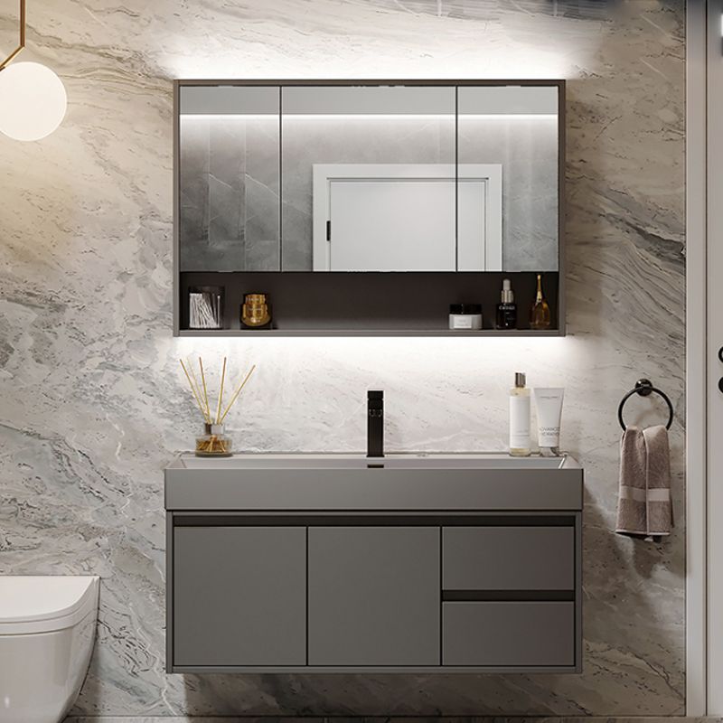 Grey Solid Wood Modern Wall Mounted Standard Bathroom Vanity Set Clearhalo 'Bathroom Remodel & Bathroom Fixtures' 'Bathroom Vanities' 'bathroom_vanities' 'Home Improvement' 'home_improvement' 'home_improvement_bathroom_vanities' 1200x1200_5783c516-c766-40c3-a9e2-83536b2e7221