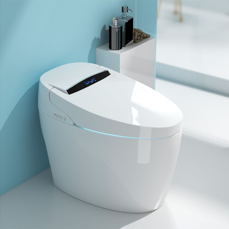 Contemporary Floor Standing Bidet Foot Sensor Elongated Heated Seat White Clearhalo 'Bathroom Remodel & Bathroom Fixtures' 'Bidets' 'Home Improvement' 'home_improvement' 'home_improvement_bidets' 'Toilets & Bidets' 1200x1200_5793fc21-4663-4c04-a024-bc31fd3e62cd