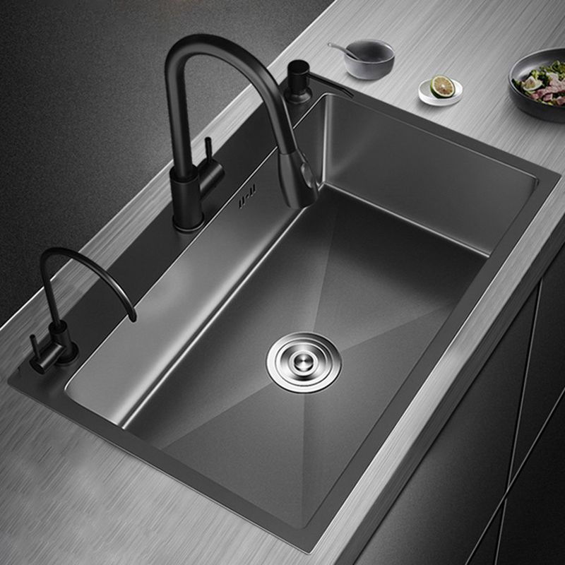 Contemporary Style Sink Set Stainless Steel Friction Resistant Quiet Sink Set for Kitchen Clearhalo 'Home Improvement' 'home_improvement' 'home_improvement_kitchen_sinks' 'Kitchen Remodel & Kitchen Fixtures' 'Kitchen Sinks & Faucet Components' 'Kitchen Sinks' 'kitchen_sinks' 1200x1200_57978332-48ac-46b1-ba8c-ee03cce471c0