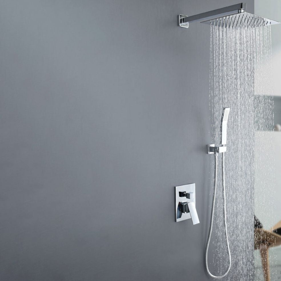 Modern Shower Head Combo Brass Temperature Control Ceiling Mounted Shower Faucet Clearhalo 'Bathroom Remodel & Bathroom Fixtures' 'Home Improvement' 'home_improvement' 'home_improvement_shower_faucets' 'Shower Faucets & Systems' 'shower_faucets' 'Showers & Bathtubs Plumbing' 'Showers & Bathtubs' 1200x1200_579be565-9890-44e9-998b-4b30c0a50cd8