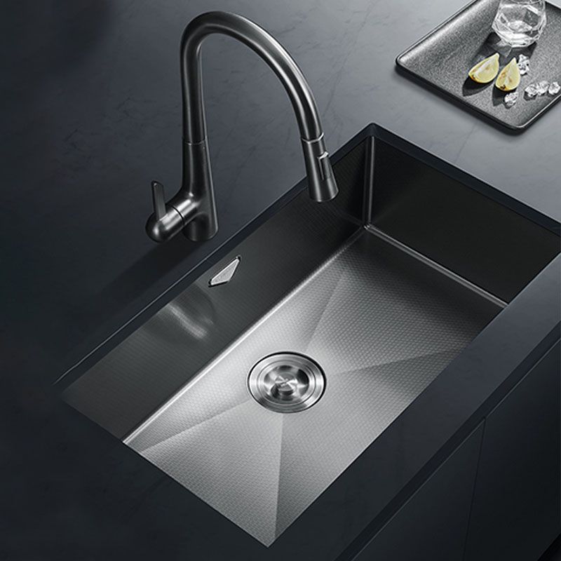 Contemporary Style Kitchen Sink Stainless Steel Kitchen Sink with Basket Strainer Clearhalo 'Home Improvement' 'home_improvement' 'home_improvement_kitchen_sinks' 'Kitchen Remodel & Kitchen Fixtures' 'Kitchen Sinks & Faucet Components' 'Kitchen Sinks' 'kitchen_sinks' 1200x1200_579ea927-c150-4beb-8da9-e95e718f1e1e