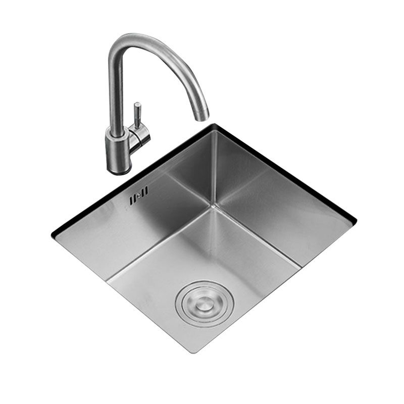 Contemporary Style Kitchen Sink Stainless Steel Kitchen Sink with Drain Assembly Clearhalo 'Home Improvement' 'home_improvement' 'home_improvement_kitchen_sinks' 'Kitchen Remodel & Kitchen Fixtures' 'Kitchen Sinks & Faucet Components' 'Kitchen Sinks' 'kitchen_sinks' 1200x1200_57aee2a8-0230-426d-81cf-fb8e727ab582