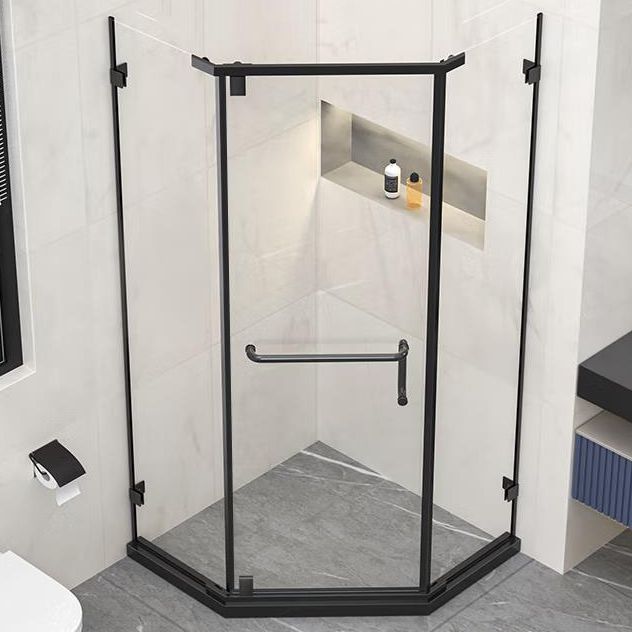 Neo-Angle Tempered Glass Shower Enclosure with Shower Door Corner Shower Enclosure Clearhalo 'Bathroom Remodel & Bathroom Fixtures' 'Home Improvement' 'home_improvement' 'home_improvement_shower_stalls_enclosures' 'Shower Stalls & Enclosures' 'shower_stalls_enclosures' 'Showers & Bathtubs' 1200x1200_57ddcc3f-4bb6-4e39-9f16-94d331163e71