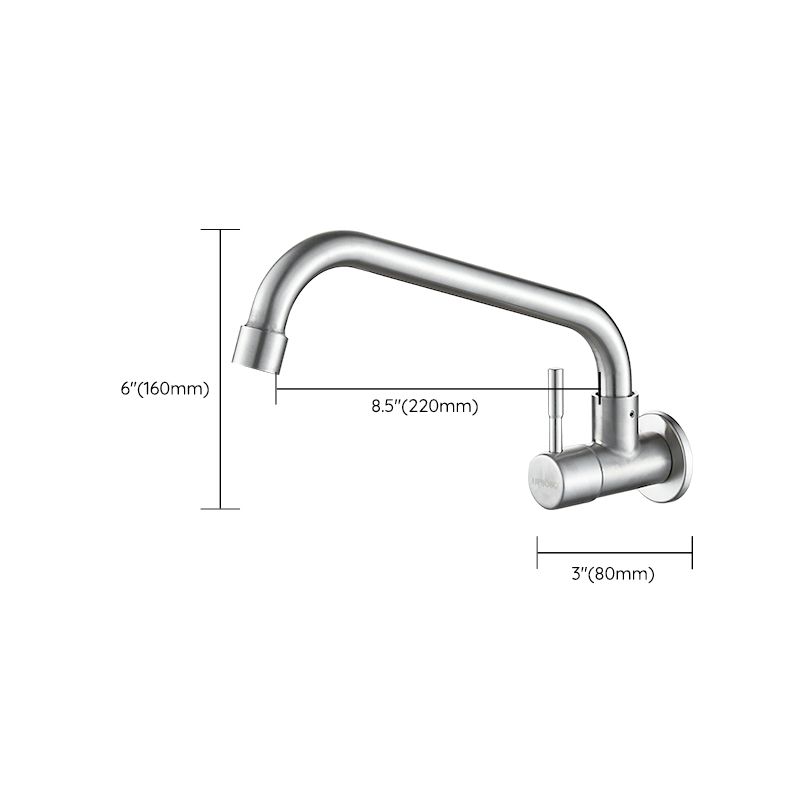 Modern Single Handle Kitchen Faucet Low Arc Wall Mounted Profile Faucet Clearhalo 'Home Improvement' 'home_improvement' 'home_improvement_kitchen_faucets' 'Kitchen Faucets' 'Kitchen Remodel & Kitchen Fixtures' 'Kitchen Sinks & Faucet Components' 'kitchen_faucets' 1200x1200_57f7dd6a-f4ce-46a7-8add-11bf31f602ad