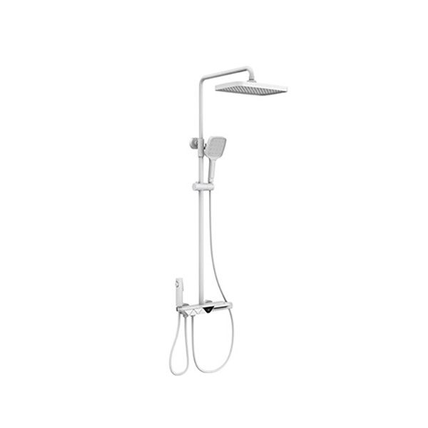 Wall Mounted Modern Square Metal Shower Adjustable Shower Head Shower Faucet Clearhalo 'Bathroom Remodel & Bathroom Fixtures' 'Home Improvement' 'home_improvement' 'home_improvement_shower_faucets' 'Shower Faucets & Systems' 'shower_faucets' 'Showers & Bathtubs Plumbing' 'Showers & Bathtubs' 1200x1200_580057ab-7369-42ca-ae2a-f97f06fc7509