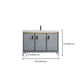 Freestanding Aluminium Bathroom Sink Vanity Gray with Faucet Bathroom Vanity Cabinet Clearhalo 'Bathroom Remodel & Bathroom Fixtures' 'Bathroom Vanities' 'bathroom_vanities' 'Home Improvement' 'home_improvement' 'home_improvement_bathroom_vanities' 1200x1200_58026db2-0e08-496c-83f8-03e088cf51ce