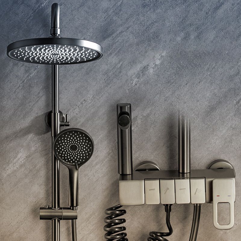 Wall Mounted Shower Adjustable Arm Shower Faucet Metal Shower System with Slide Bar Clearhalo 'Bathroom Remodel & Bathroom Fixtures' 'Home Improvement' 'home_improvement' 'home_improvement_shower_faucets' 'Shower Faucets & Systems' 'shower_faucets' 'Showers & Bathtubs Plumbing' 'Showers & Bathtubs' 1200x1200_580ca5c2-9060-43b2-b046-82a5b534695e