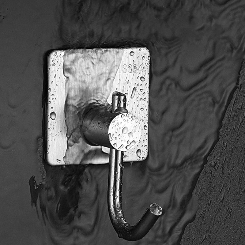 Minimalistic Bathroom Accessory Set Modern Matte Grey Robe Hooks Clearhalo 'Bathroom Hardware Sets' 'Bathroom Hardware' 'Bathroom Remodel & Bathroom Fixtures' 'bathroom_hardware_sets' 'Home Improvement' 'home_improvement' 'home_improvement_bathroom_hardware_sets' 1200x1200_58120db0-e303-423c-9db0-98ab8b112393