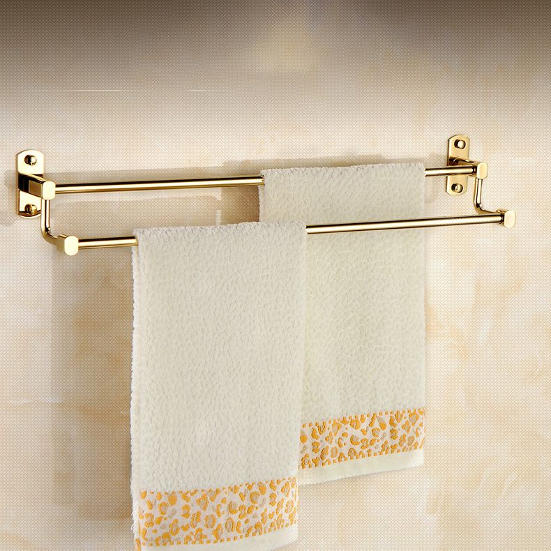 Polished Gold 4 Piece Bathroom Accessory Set Brass Bathroom Hardware Clearhalo 'Bathroom Hardware Sets' 'Bathroom Hardware' 'Bathroom Remodel & Bathroom Fixtures' 'bathroom_hardware_sets' 'Home Improvement' 'home_improvement' 'home_improvement_bathroom_hardware_sets' 1200x1200_581bdea3-1914-4098-b364-290594c1d8aa