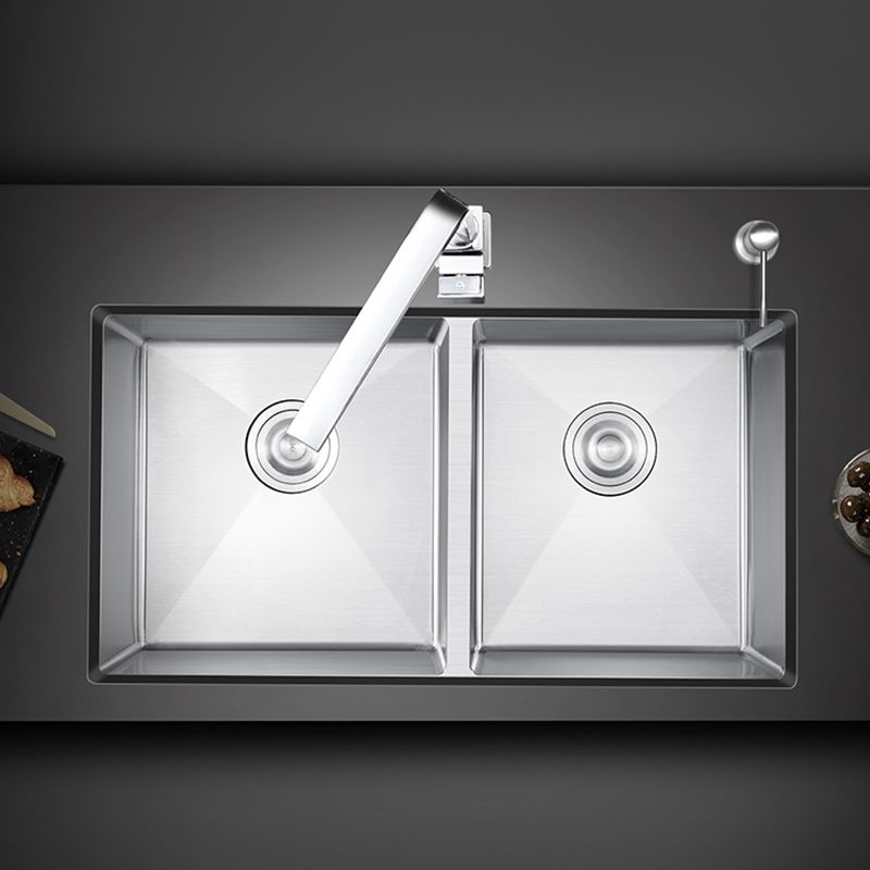 Modern Undermount Kitchen Sink Stainless Steel Kitchen Sink with Faucet Clearhalo 'Home Improvement' 'home_improvement' 'home_improvement_kitchen_sinks' 'Kitchen Remodel & Kitchen Fixtures' 'Kitchen Sinks & Faucet Components' 'Kitchen Sinks' 'kitchen_sinks' 1200x1200_5822cbfd-17dd-4b20-9076-e6665b38c927