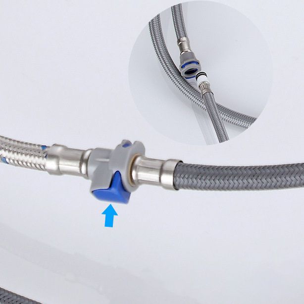 Modern Style Kitchen Faucet Stainless Steel 1-Handle Retractable Kitchen Faucet Clearhalo 'Home Improvement' 'home_improvement' 'home_improvement_kitchen_faucets' 'Kitchen Faucets' 'Kitchen Remodel & Kitchen Fixtures' 'Kitchen Sinks & Faucet Components' 'kitchen_faucets' 1200x1200_58293b0b-d48c-4e48-b64a-61d92cd0ed19