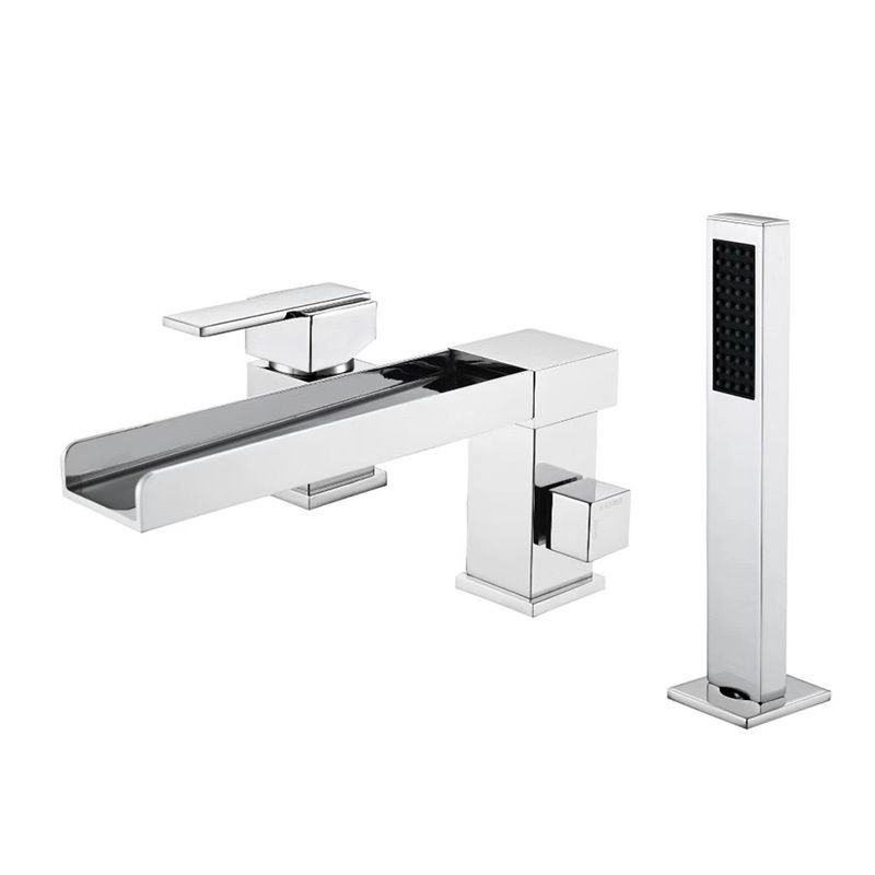 Traditional Deck Mounted Roman Tub Faucet Copper Low Arc Roman Tub Faucet Set Clearhalo 'Bathroom Remodel & Bathroom Fixtures' 'Bathtub Faucets' 'bathtub_faucets' 'Home Improvement' 'home_improvement' 'home_improvement_bathtub_faucets' 1200x1200_5835541d-20bc-4ea4-9e67-cce90fcd18e8