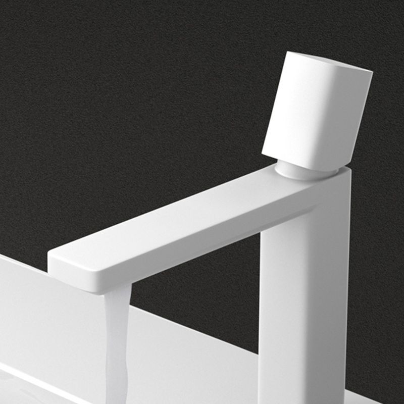 Modern Knob Handle Square Faucet Brass Deck Mounted Bathroom Sink Faucet Clearhalo 'Bathroom Remodel & Bathroom Fixtures' 'Bathroom Sink Faucets' 'Bathroom Sinks & Faucet Components' 'bathroom_sink_faucets' 'Home Improvement' 'home_improvement' 'home_improvement_bathroom_sink_faucets' 1200x1200_584a90f5-89bb-4aad-8aa1-e3123e99c03a