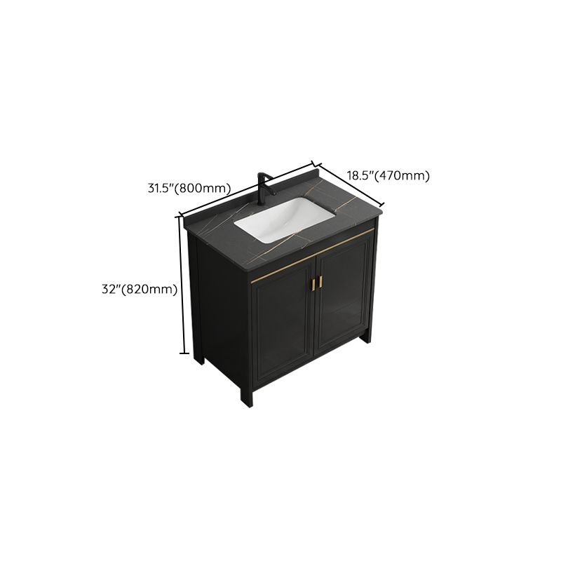 Rectangular Bathroom Vanity Glam Black Freestanding Metal Base Vanity Set Clearhalo 'Bathroom Remodel & Bathroom Fixtures' 'Bathroom Vanities' 'bathroom_vanities' 'Home Improvement' 'home_improvement' 'home_improvement_bathroom_vanities' 1200x1200_584dd8aa-9c33-425e-a3d3-ae1ae2e0100d