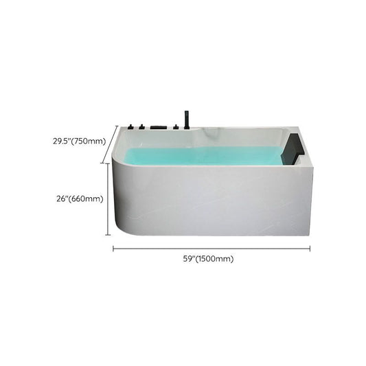 Modern White Rectangle Acrylic Bathtub Back to Wall with Drain Bath Tub Clearhalo 'Bathroom Remodel & Bathroom Fixtures' 'Bathtubs' 'Home Improvement' 'home_improvement' 'home_improvement_bathtubs' 'Showers & Bathtubs' 1200x1200_584e1a5d-a2d8-4973-939a-d0a9ec33a90e