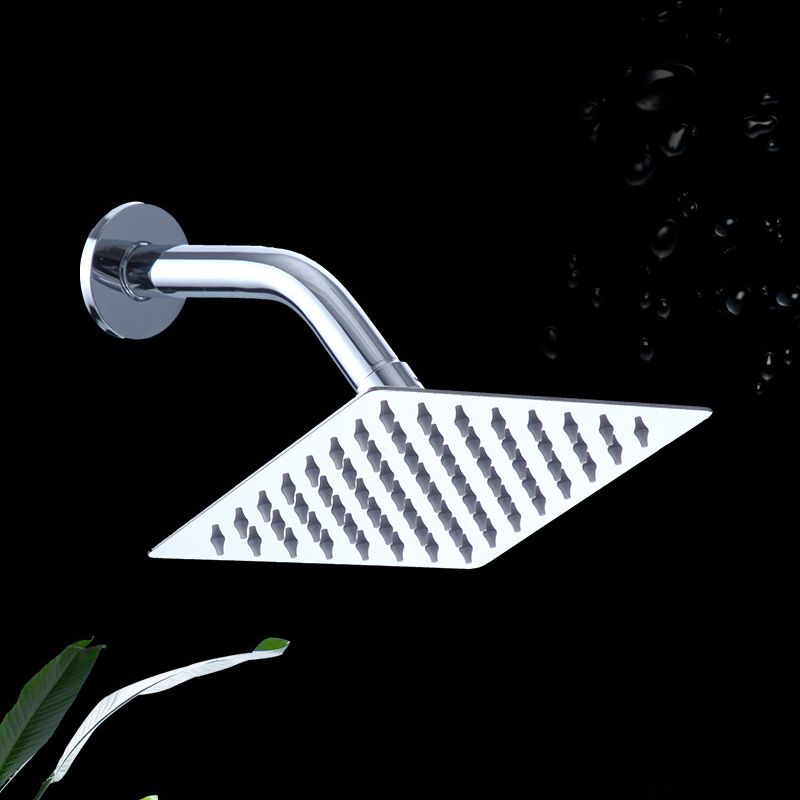 Square Stainless Steel Showerhead in Silver 6-Inch Fixed Shower Head Clearhalo 'Bathroom Remodel & Bathroom Fixtures' 'Home Improvement' 'home_improvement' 'home_improvement_shower_heads' 'Shower Heads' 'shower_heads' 'Showers & Bathtubs Plumbing' 'Showers & Bathtubs' 1200x1200_58579c54-8abe-4bb9-82e9-8a0b37b95b85