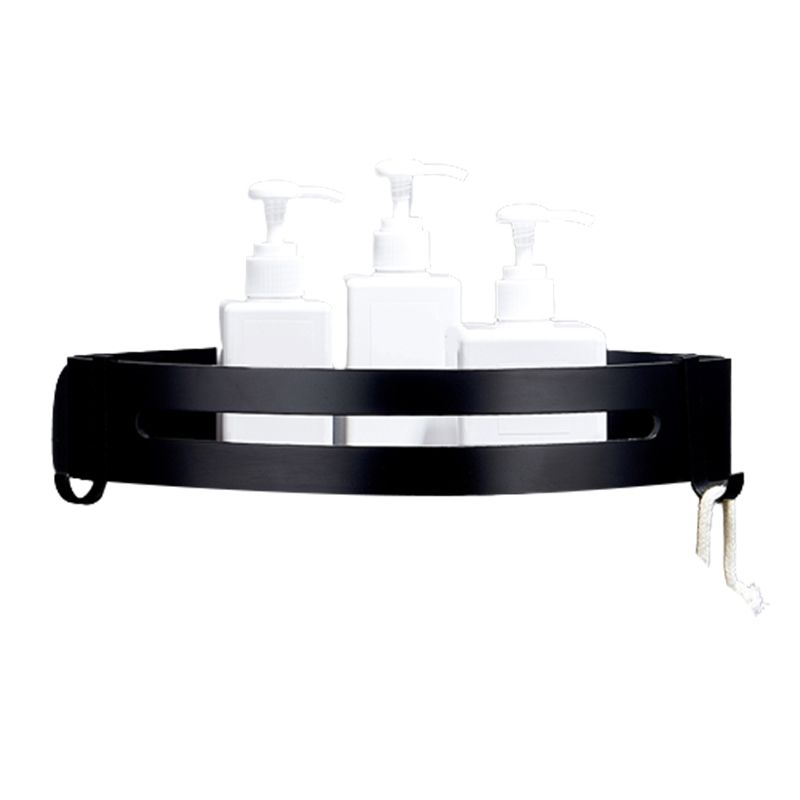 Black Bathroom Set Modern 1/2/3 - Piece Anti-rust Bath Shelf Clearhalo 'Bathroom Hardware Sets' 'Bathroom Hardware' 'Bathroom Remodel & Bathroom Fixtures' 'bathroom_hardware_sets' 'Home Improvement' 'home_improvement' 'home_improvement_bathroom_hardware_sets' 1200x1200_585e8fe0-a709-42af-91d7-77993689e7d3