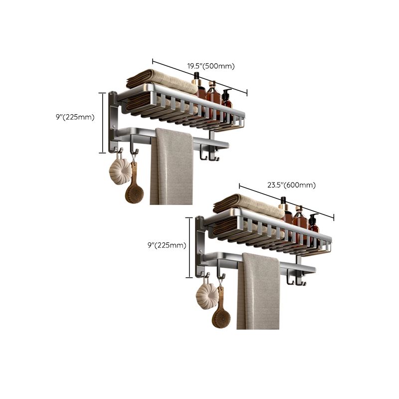 Modern Bath Hardware Set Grey Bath Shelf Paper Holder Bathroom Accessory Kit Clearhalo 'Bathroom Hardware Sets' 'Bathroom Hardware' 'Bathroom Remodel & Bathroom Fixtures' 'bathroom_hardware_sets' 'Home Improvement' 'home_improvement' 'home_improvement_bathroom_hardware_sets' 1200x1200_5862a853-8f24-47bd-9cbc-b54638f51bf7