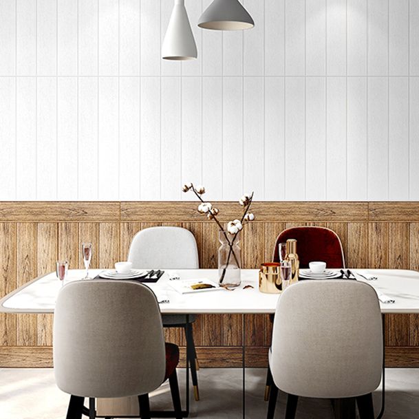 Wall Paneling Wainscoting Vinyl Peel and Stick Smooth Waterproof Indoor Wall Paneling Clearhalo 'Flooring 'Home Improvement' 'home_improvement' 'home_improvement_wall_paneling' 'Wall Paneling' 'wall_paneling' 'Walls & Ceilings' Walls and Ceiling' 1200x1200_586e1499-0eb1-4cf2-a565-1f34bc5ae2f1